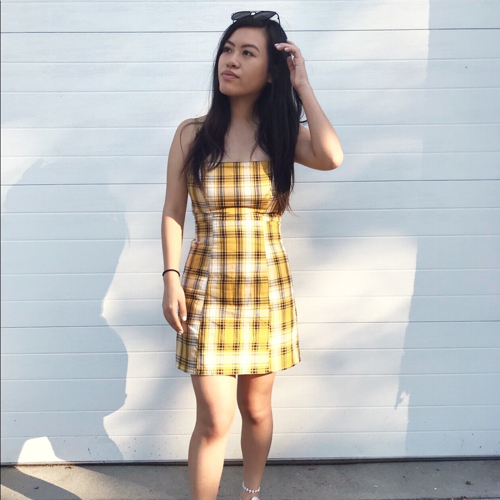 Yellow Plaid Dress